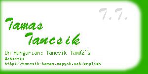 tamas tancsik business card